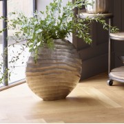 Ripples Silver Ellipse Vase - Large 